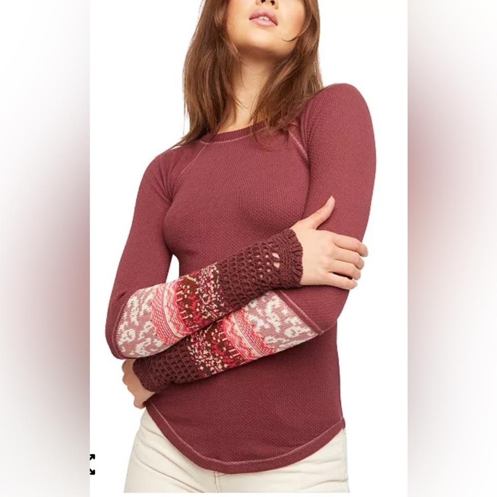 💥PRICE DROP💥 In The Mix Cuff Thermal Top